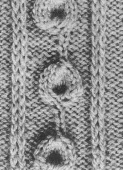 Узоры плотного вязания: бусы
