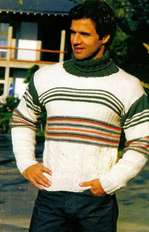 Мужской свитер: Полосы и жгуты