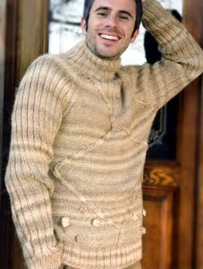 Мужской вязаный свитер реглан